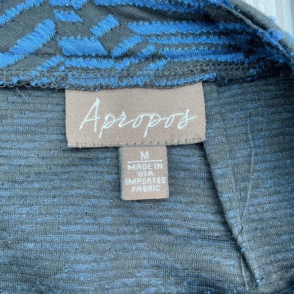 Apropos Blue and Black Design A-Line Skirt - Picture 3 of 6